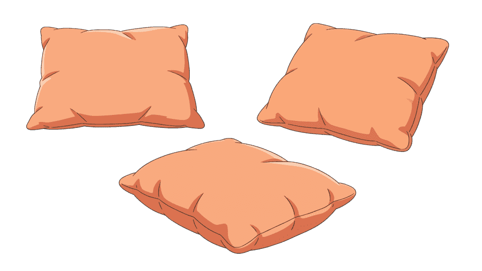 橙色抱枕多视角