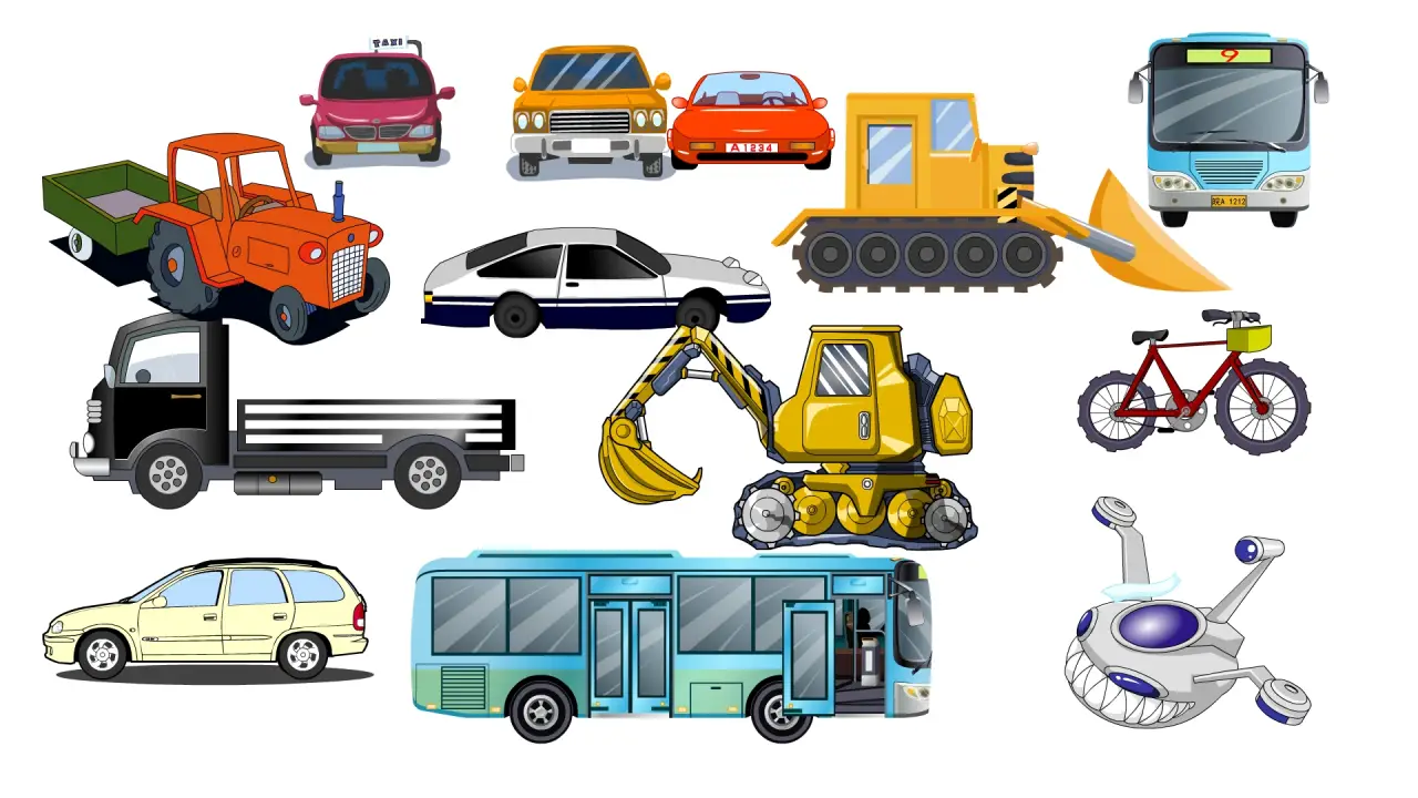 挖土机大巴车商务车9