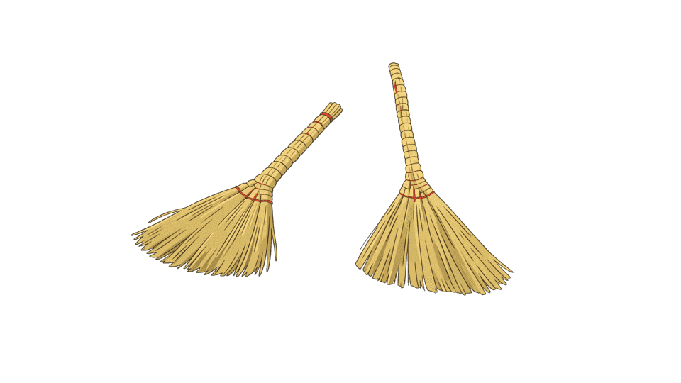 老式扫帚扫把扫地把