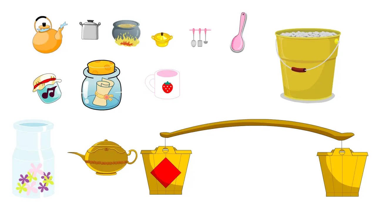 水桶水壶扁担米桶