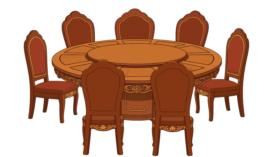 酒店包厢宴会酒席桌子椅子圆桌子带分层1