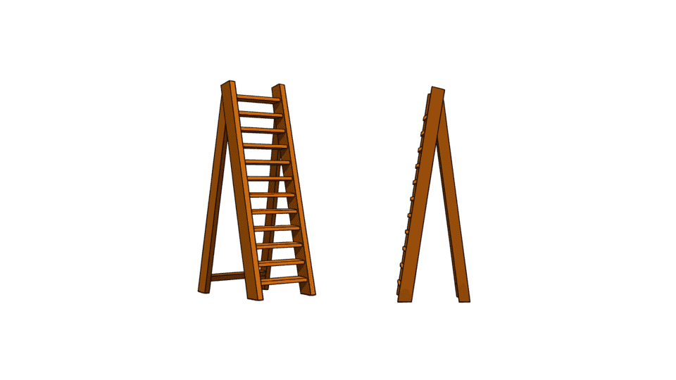 人字梯木梯子