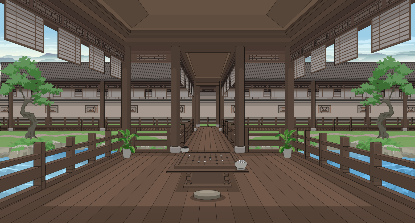 古代庭院-侧