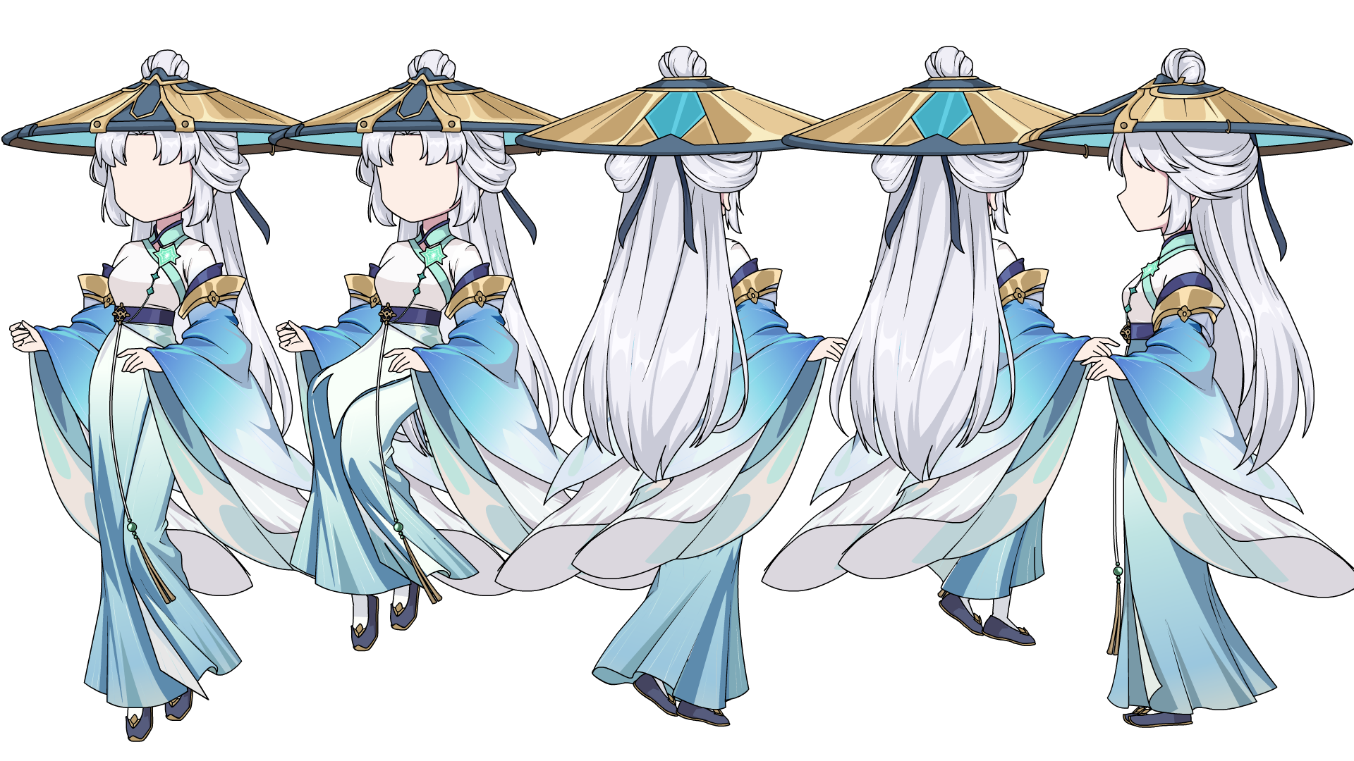 斗笠修仙女（三视角）