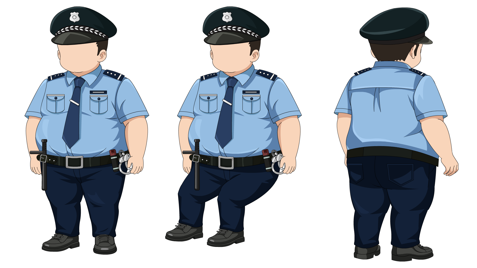胖警察民警