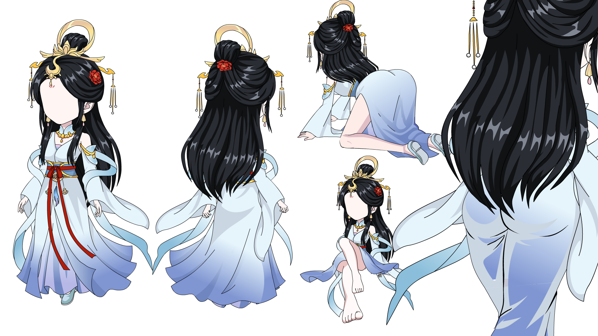 蓝衣修仙女
