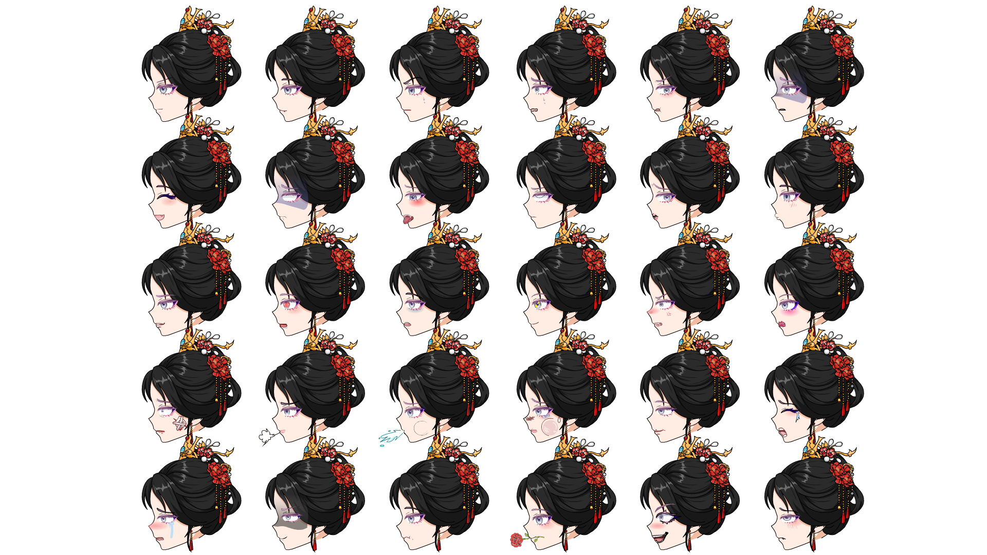 可爱女表情-侧
