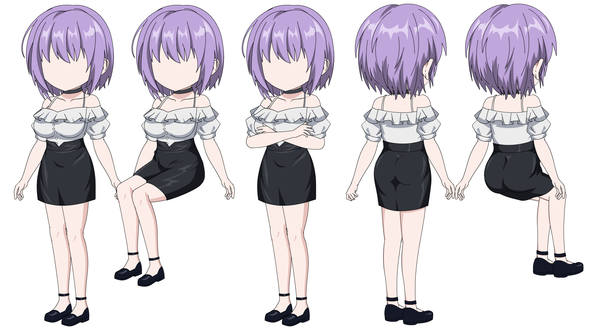 紫发轻熟少女