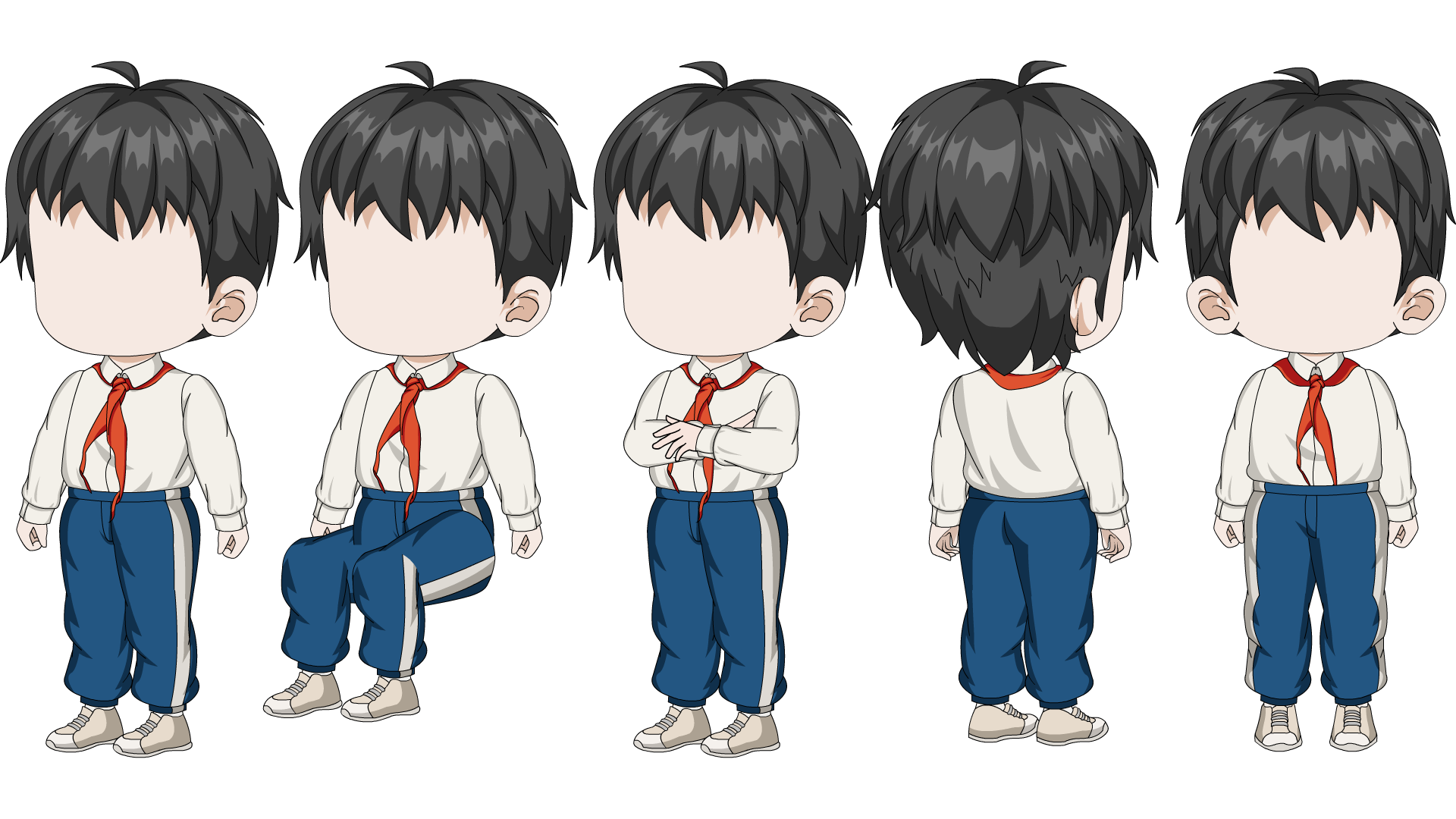 小孩男孩萌娃（三视角）