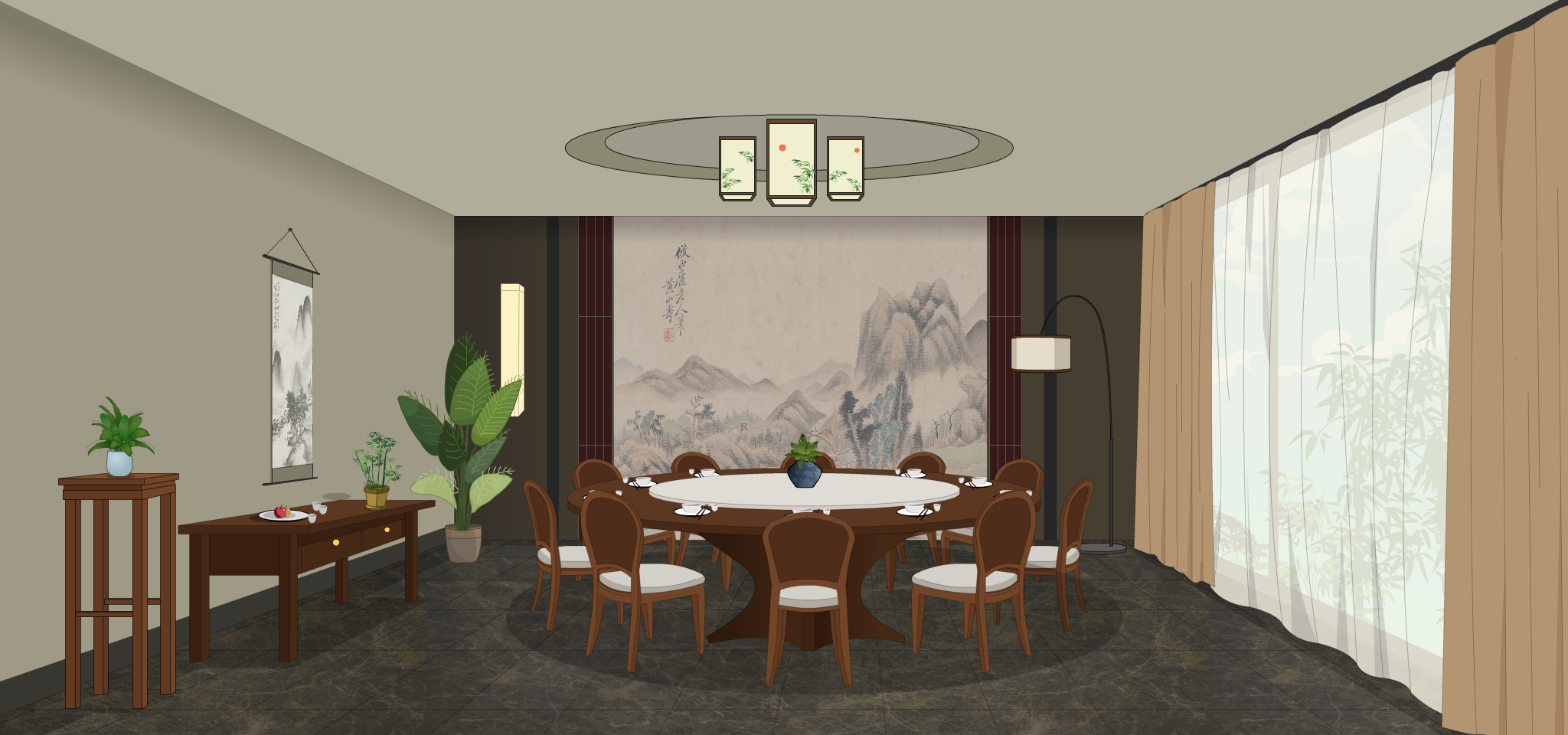 饭店包间