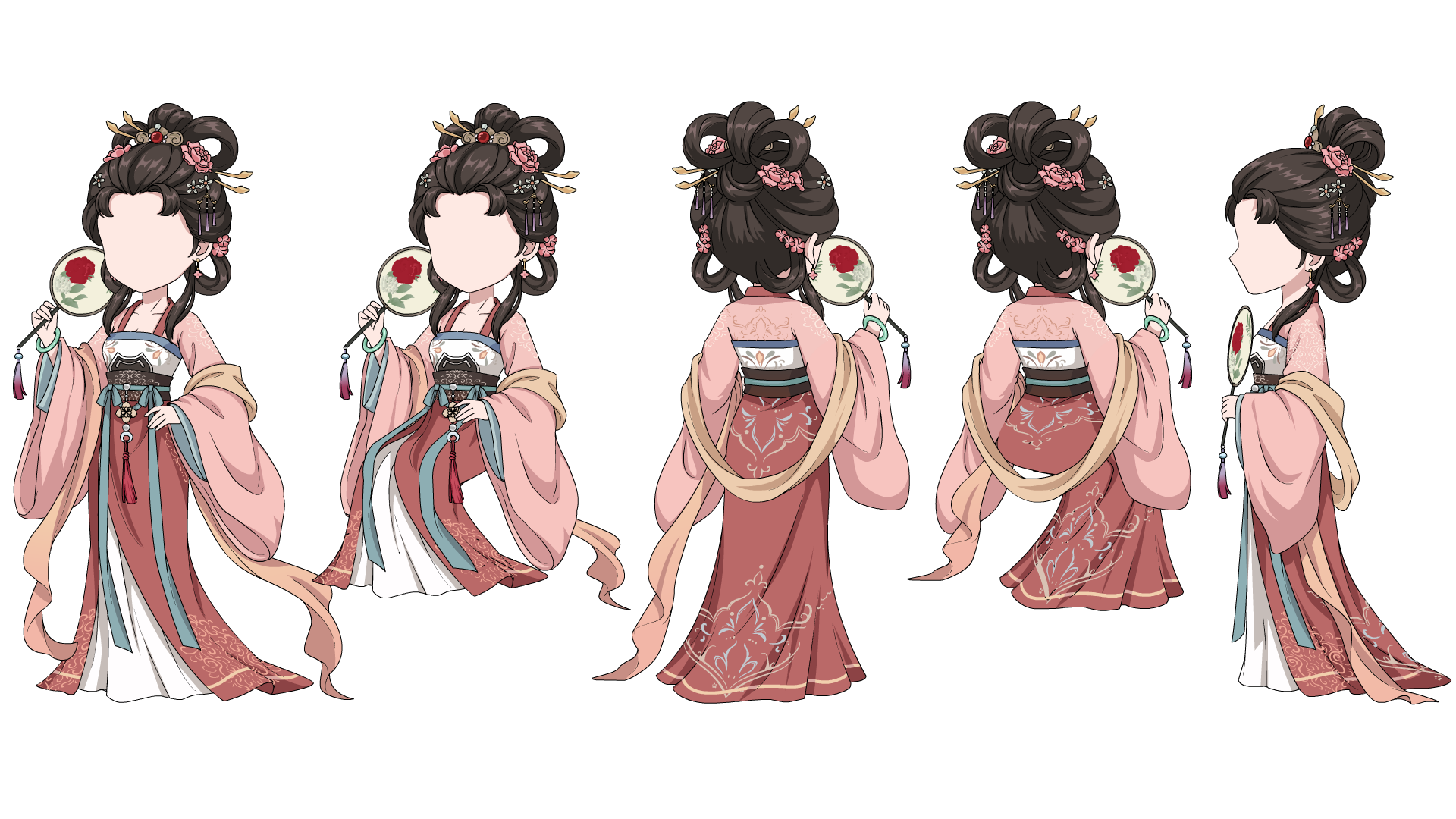 团扇侍女