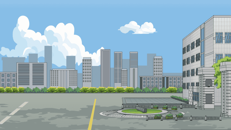 大学学校门口-侧