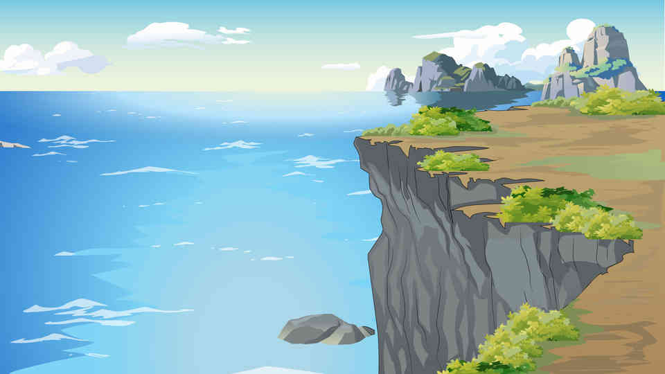 海边跳海悬崖