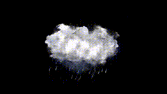 云朵下雨素材