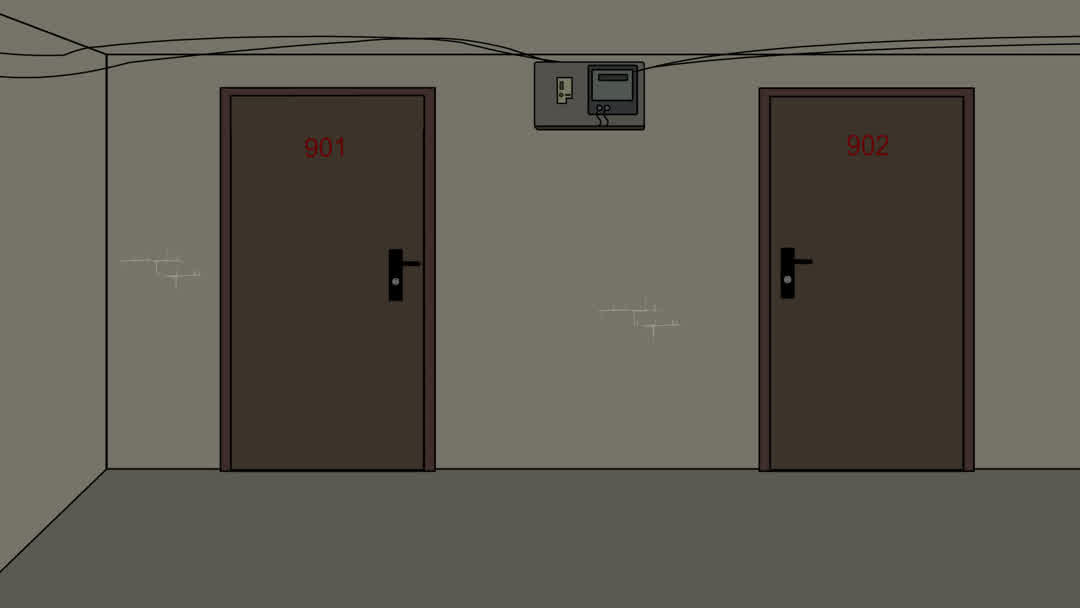 出租屋门外