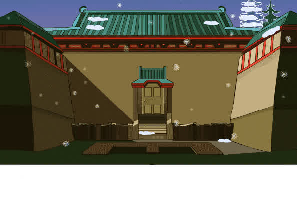 古代寺庙门口